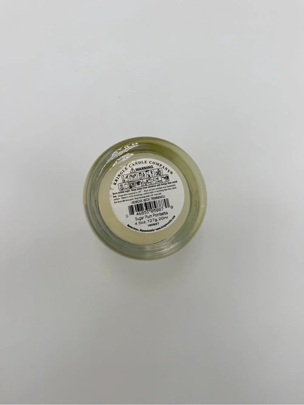 Kringle Candle Sugar Plum Poinsettia 4.5 oz Small Jar Candle Single Wick w/ Lid